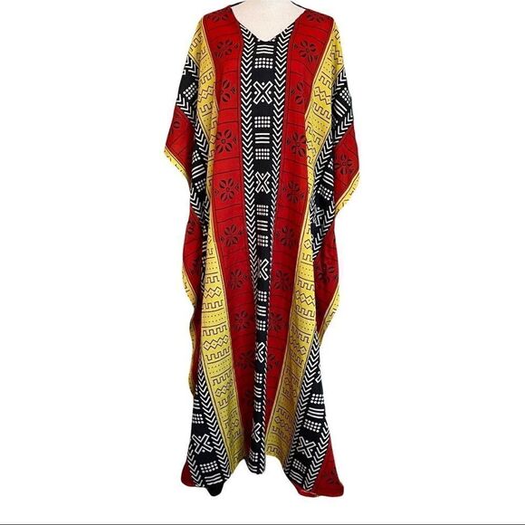 NF Tribal Print Multi Color Caftan - One Size - Picture 1 of 6